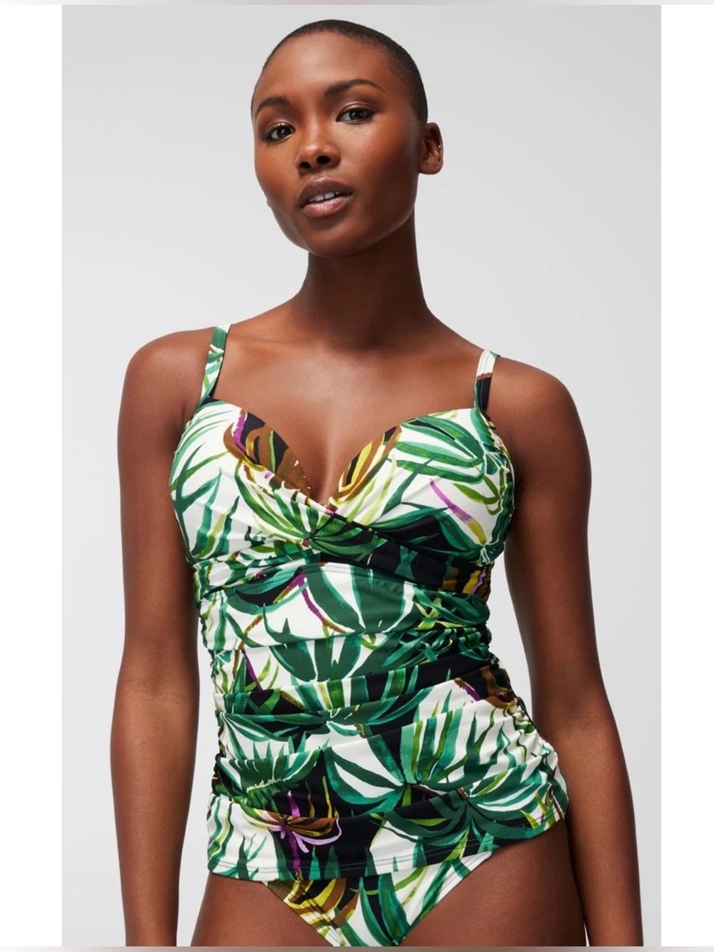 Soma Tropical Palm Floral Tankini Swim Set - Size Large